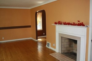 Homes for Rent Cleveland Heights Ohio on Kirkwood Rd fireplace    